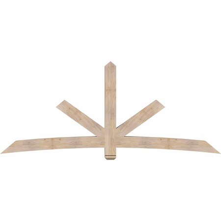 Ekena Millwork Alberta Smooth Timber Gable Bracket, Douglas Fir, 108"W x 45"H x 5 1/2"D x 5 1/2"F, 10/12 Pitch GBW108X45X0606ALB00SDF